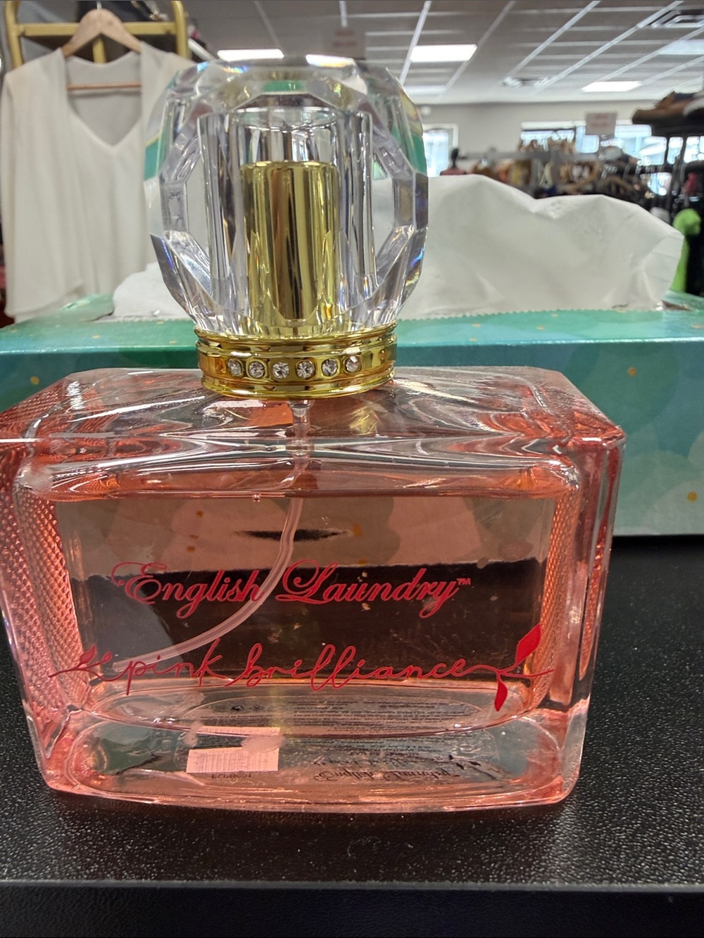 English Laundry Pink Brilliance Pink and Gold Perfume Bottle